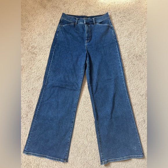 Ann Taylor Denim - 70s high waisted wide flare jeans